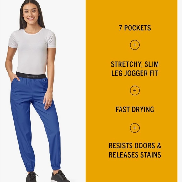 Carhartt Women's Work Cargo, Royal Blue, Petite Medium - Picture 3 of 3